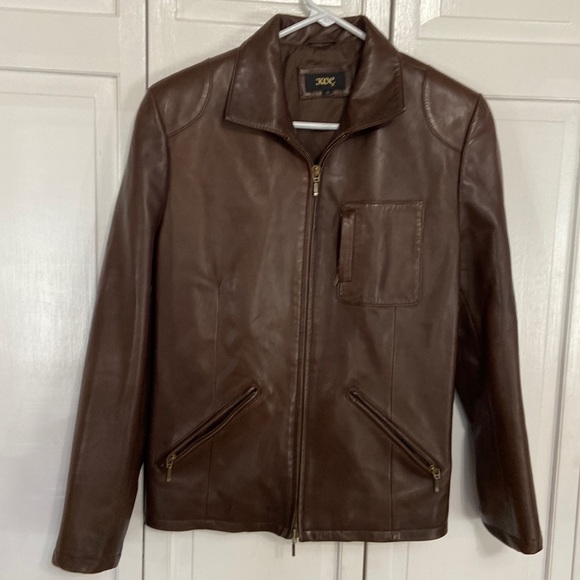 KOC Jackets & Blazers - Koc brown leather jacket. Size medium (40)
